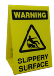 Safety Corflute Stand - Warning Slippery Surface